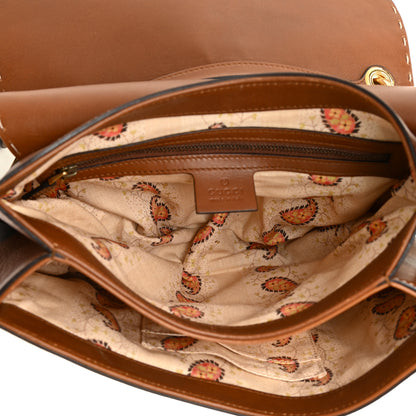 Gucci Calfskin Feline GG Marmont Flap Shoulder Bag Cuir 6 of 21