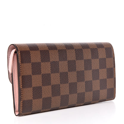 Louis Vuitton Damier Ebene Emilie Wallet Rose Ballerine 3 of 10