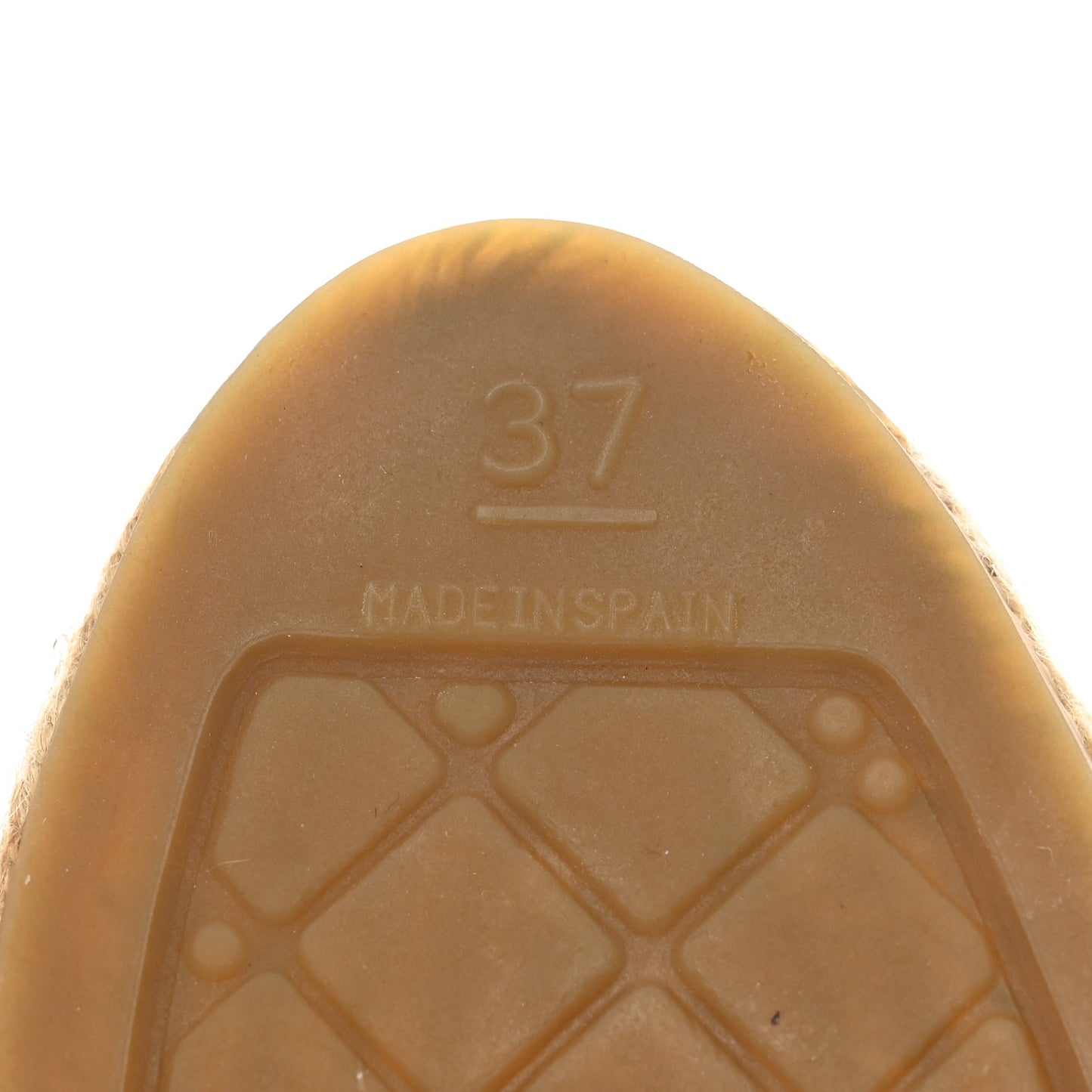 Patent Calfskin Crystal CC Espadrilles 37 Black