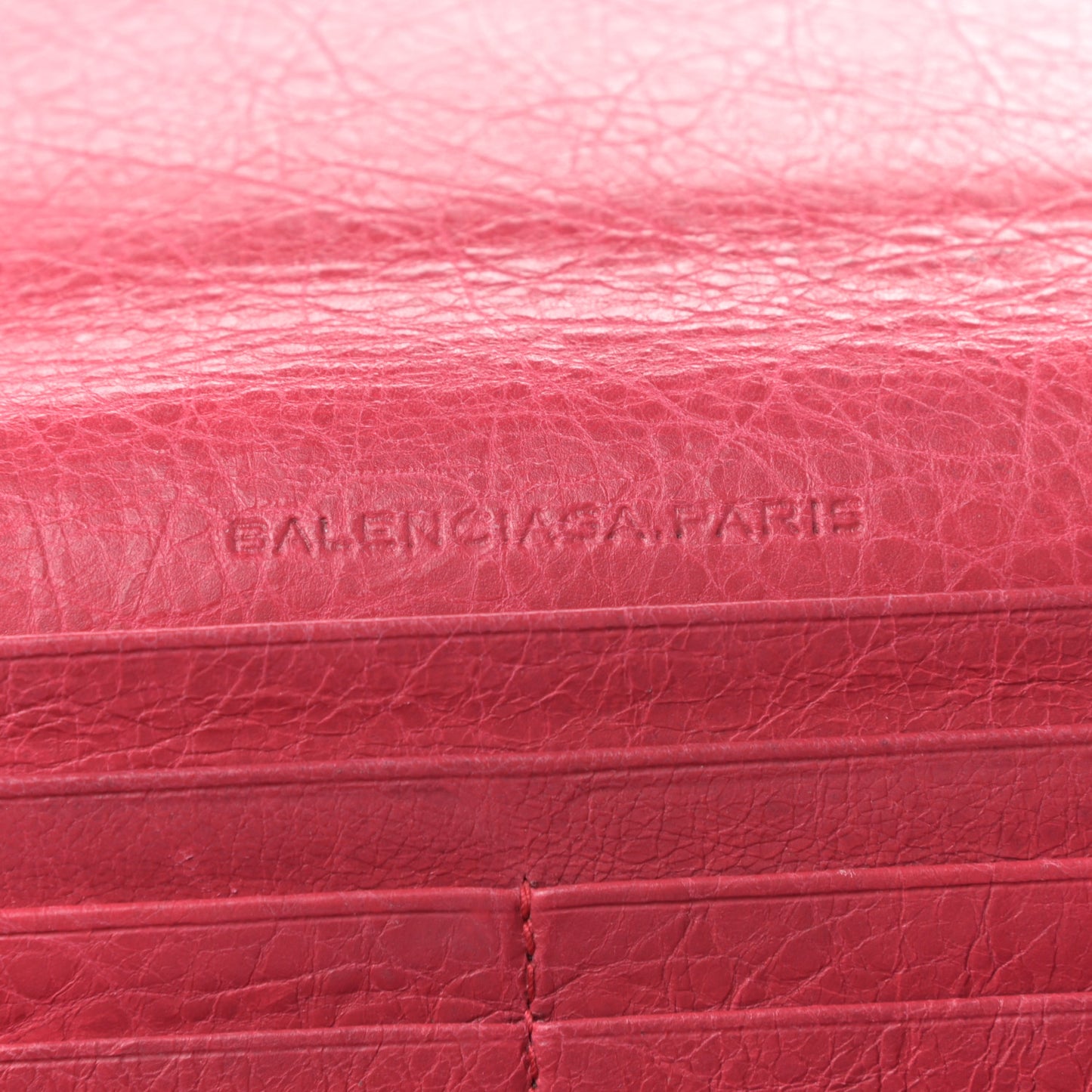 Agneau Classic Hardware Money Wallet Rose Thulian