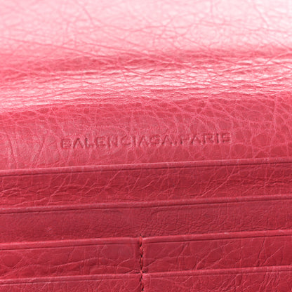 Balenciaga Agneau Classic Hardware Money Wallet Rose Thulian 6 of 6