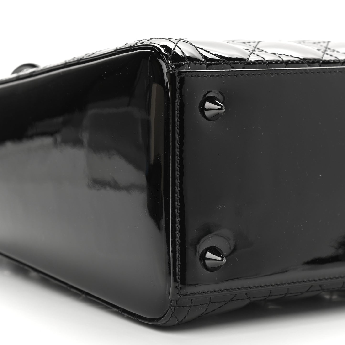 Patent Cannage Medium Lady Dior Black