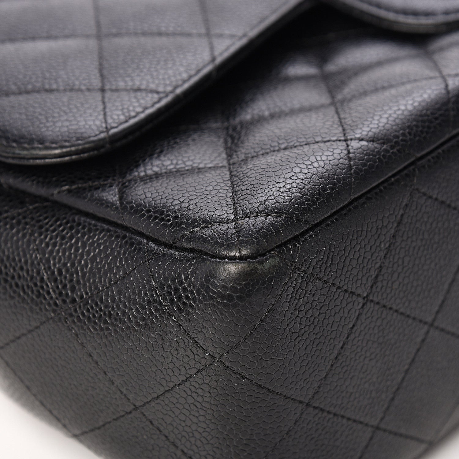 Chanel Caviar Quilted Jumbo Double Flap Black 7 of 14