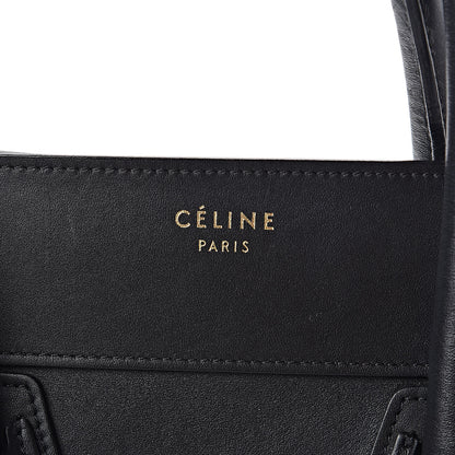 Celine Smooth Calfskin Mini Luggage Black 5 of 12