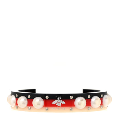 Gucci Web Pearl Cuff  Blue Red White 1 of 5