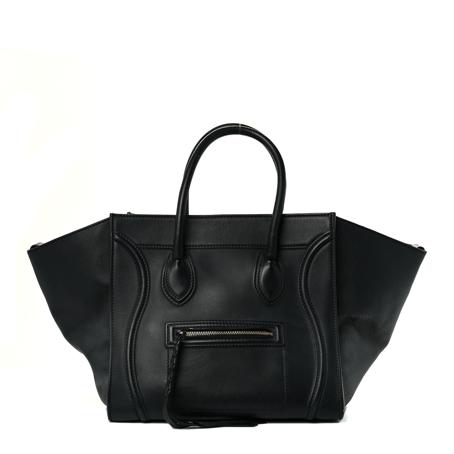 Supple Calfskin Medium Phantom Luggage Black