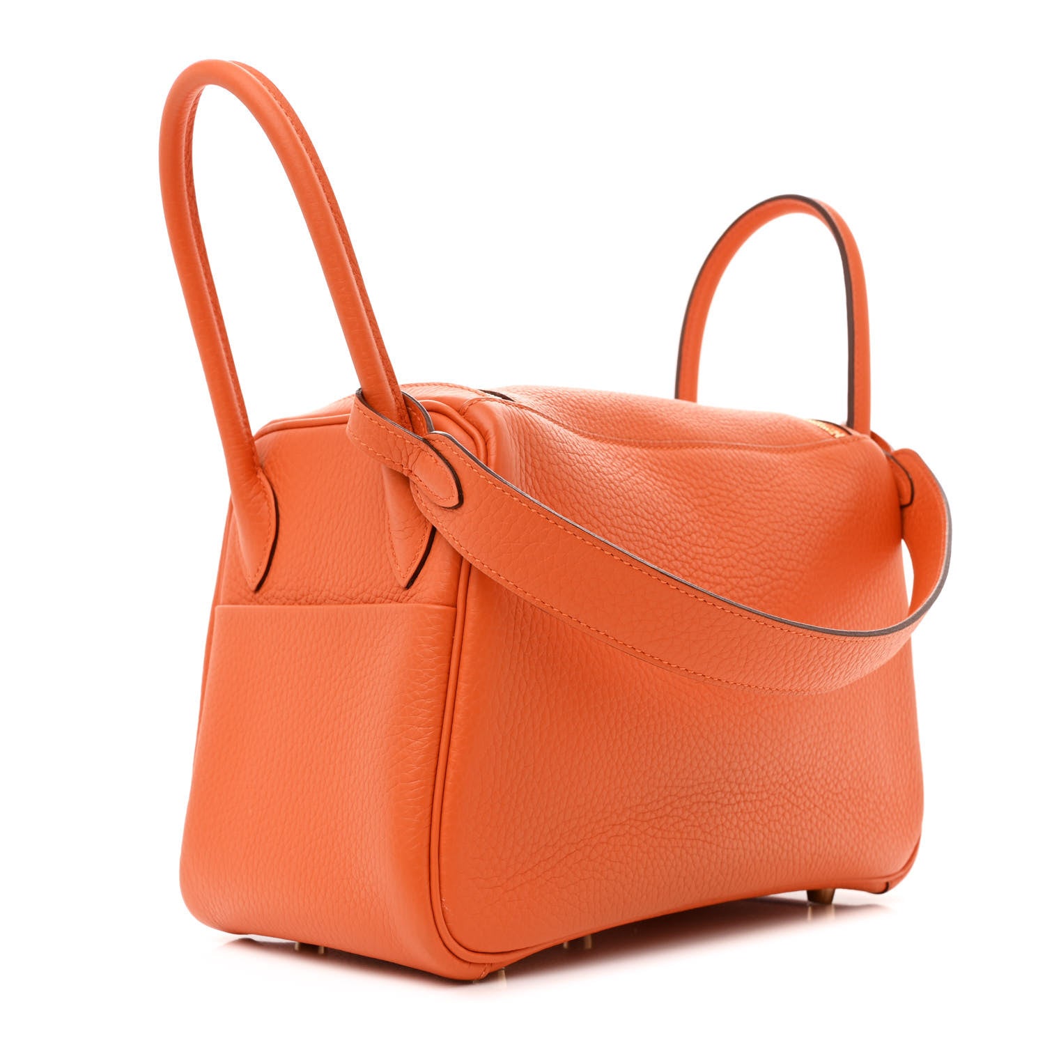 Hermes Taurillon Clemence Lindy 26 Orange 3 of 13