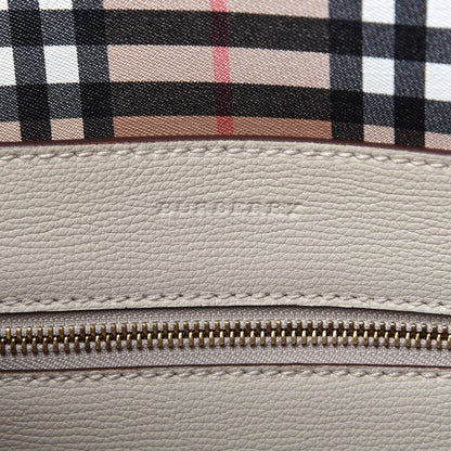 Burberry Calfskin Crest Embossed Small Tote Limestone 8 of 10