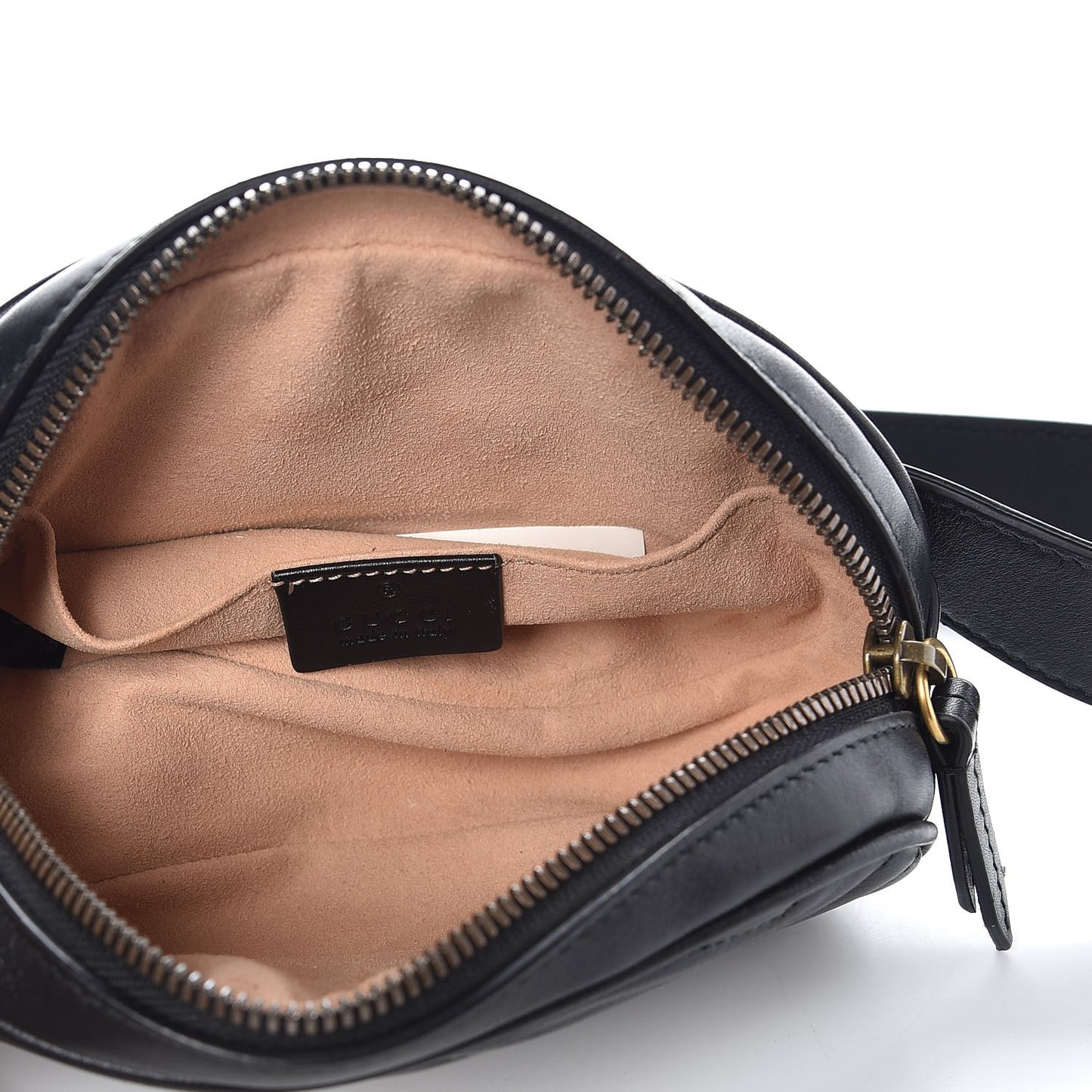 Calfskin Matelasse GG Marmont Belt Bag 95 38 Black