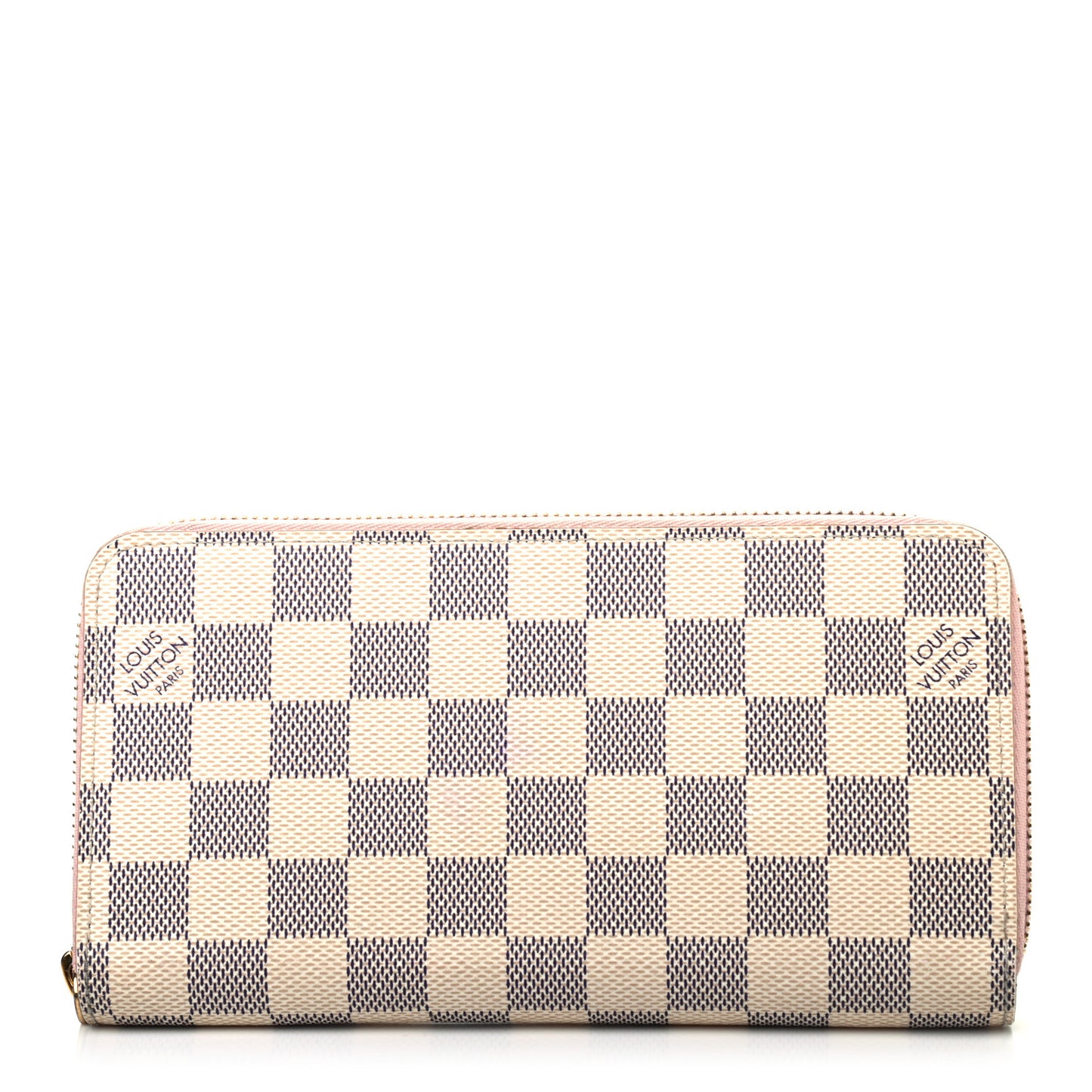 Damier Azur Zippy Wallet Rose Ballerine