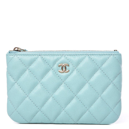 Chanel Caviar Quilted Small Cosmetic Case Light Blue 1 of 8