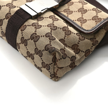 Gucci GG Monogram Buckle Belt Bag Dark Brown 11 of 12