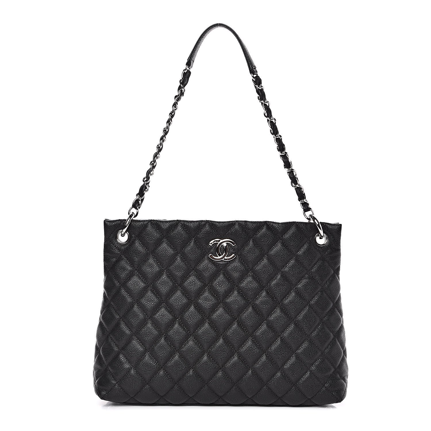 Chanel Caviar Quilted Large CC Shopping Tote Black 1 of 11