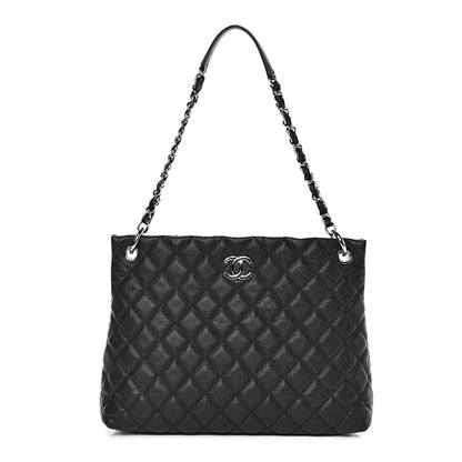 Chanel Caviar Quilted Large CC Shopping Tote Black 1 of 11