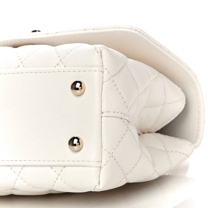 Chanel Caviar Quilted Mini Coco Handle Flap White 10 of 10