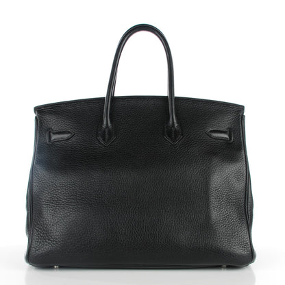 Hermes Taurillon Clemence Birkin 35 Black 6 of 24