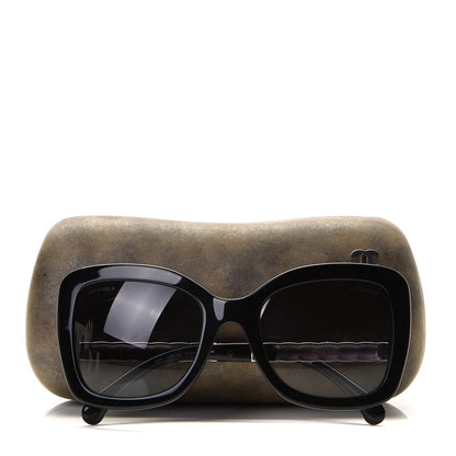 Chanel Acetate Spring Butterfly Sunglasses 5370 Black Silver 6 of 6