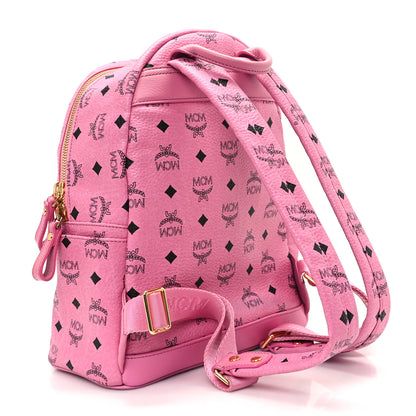 MCM Visetos Small Sprinkle Stud Stark Backpack Pink 3 of 12