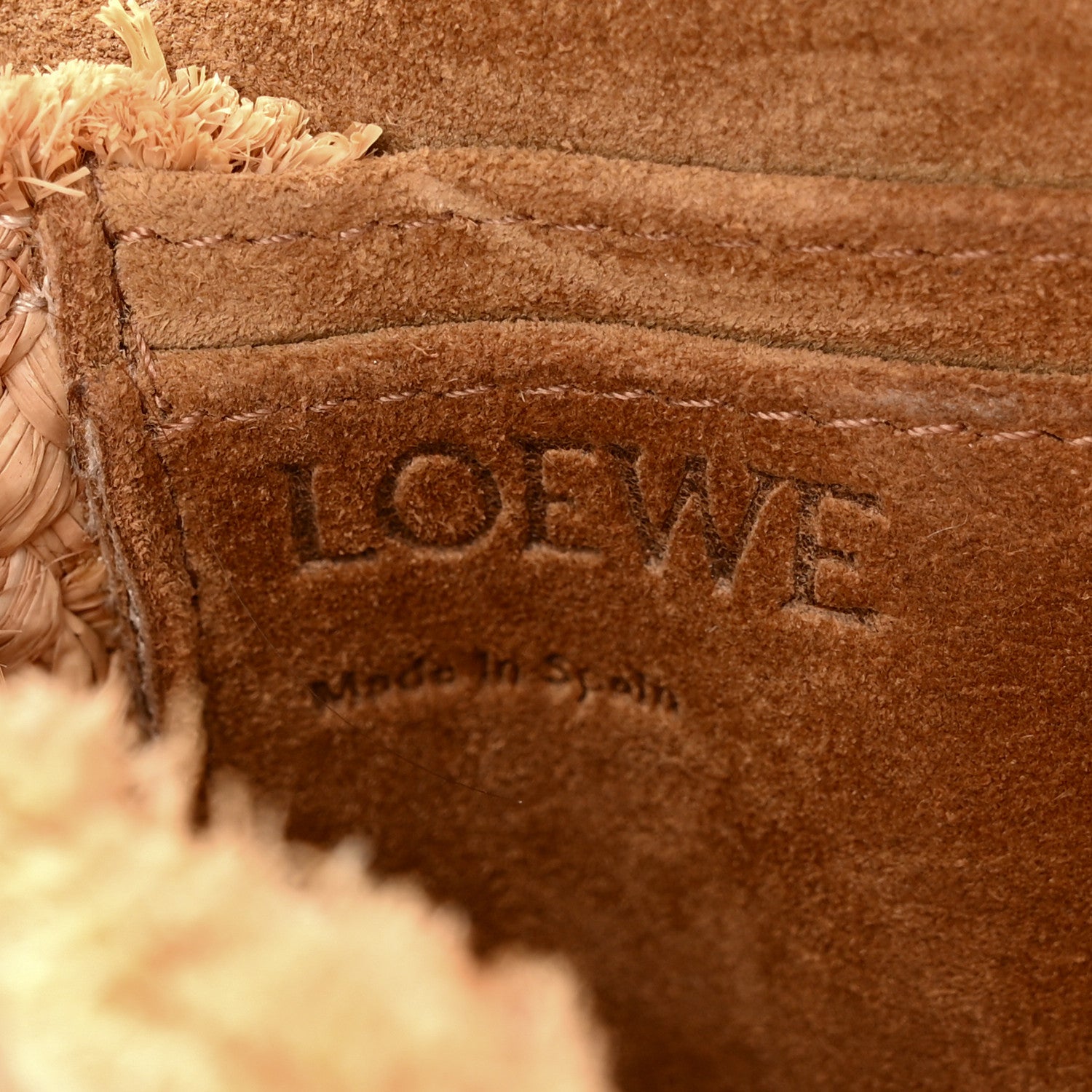 Loewe Calfskin Raffia Mini Gate Crossbody Bag Natural Tan 6 of 13