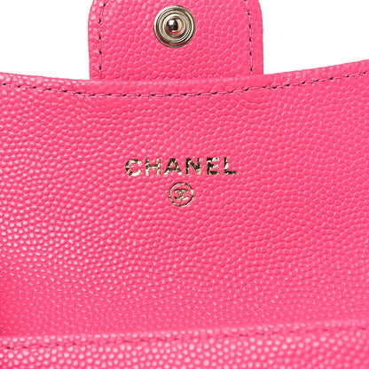Chanel Caviar Quilted Flap Card Holder Wallet Pink 6 of 10