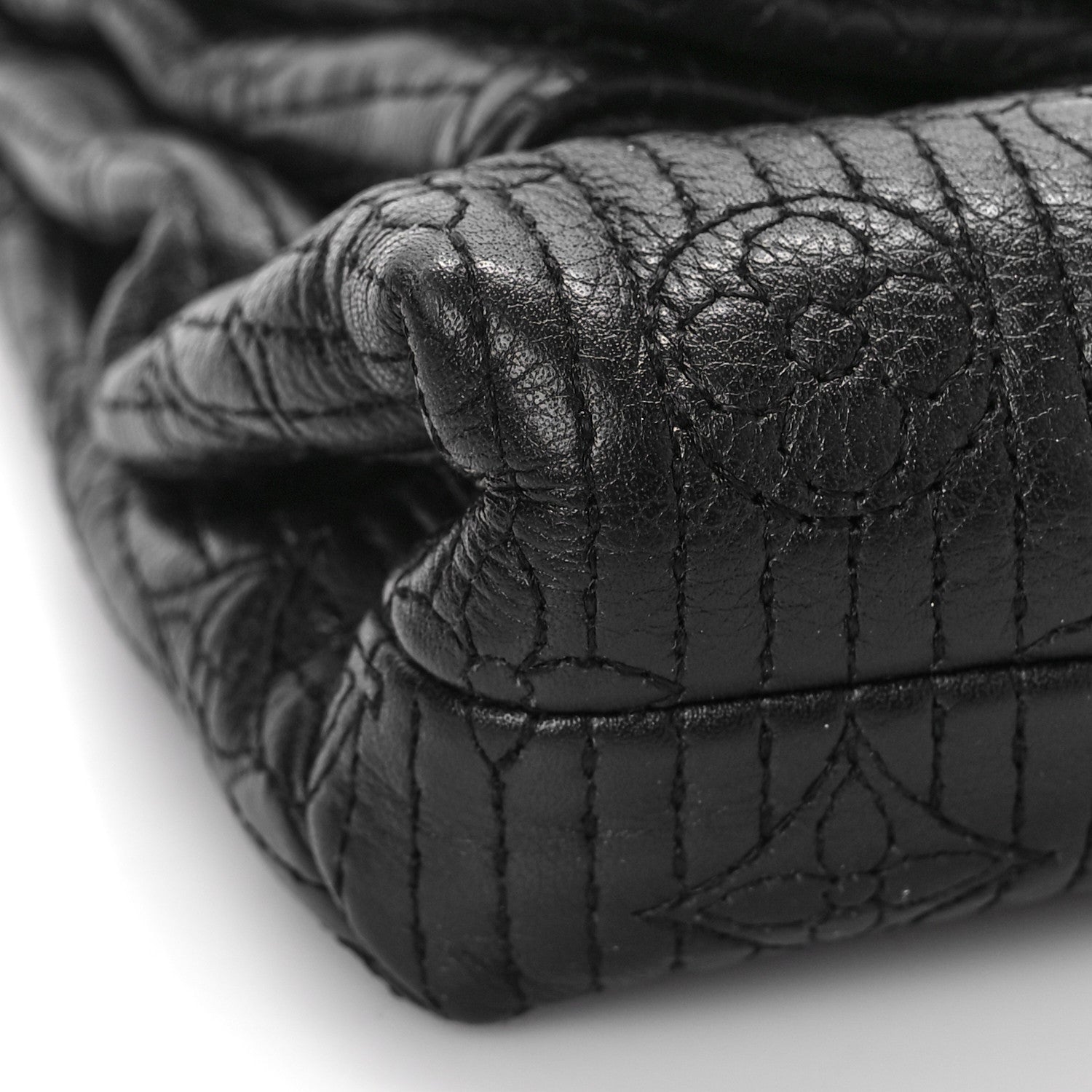 Louis Vuitton Calfskin Quilted Monogram Altair Clutch Black 8 of 9