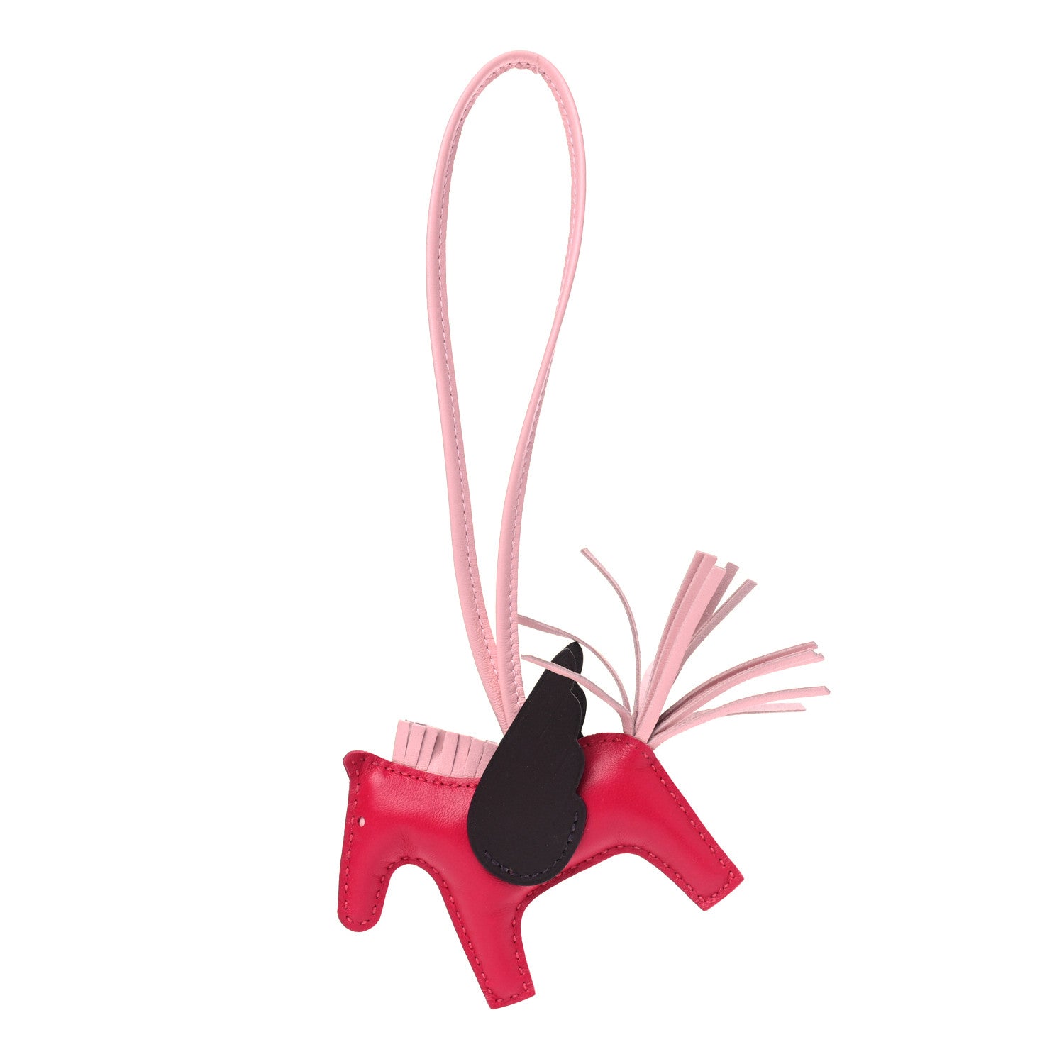Hermes Milo Lambskin Grigri Rodeo Pegase Horse Bag Charm PM Framboise Rose Sakura Rouge Sellier 1 of 4
