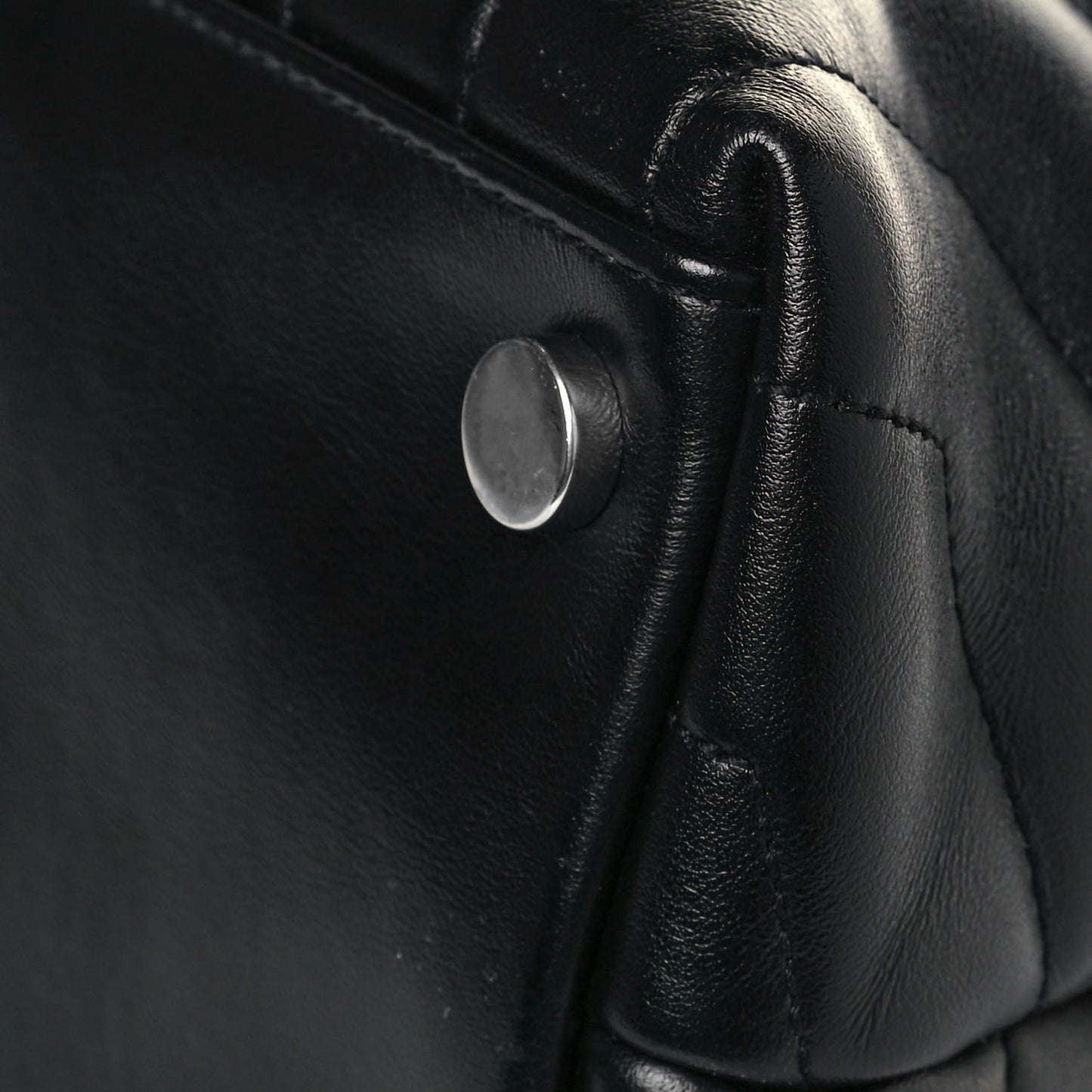 Calfskin Y Quilted Monogram Large Loulou Shopper Black