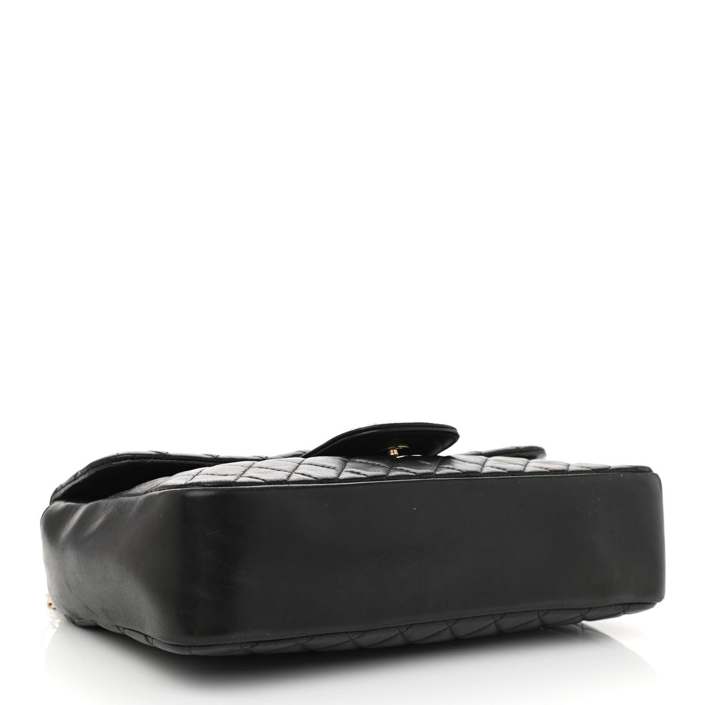 Lambskin Quilted Medium Westminster Pearl Flap Black