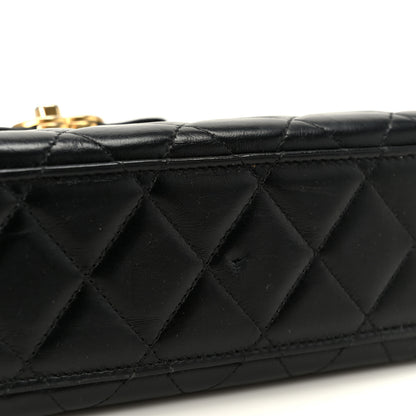 Chanel Shiny Aged Calfskin Quilted Nano Kelly Shopper Black 11 of 12