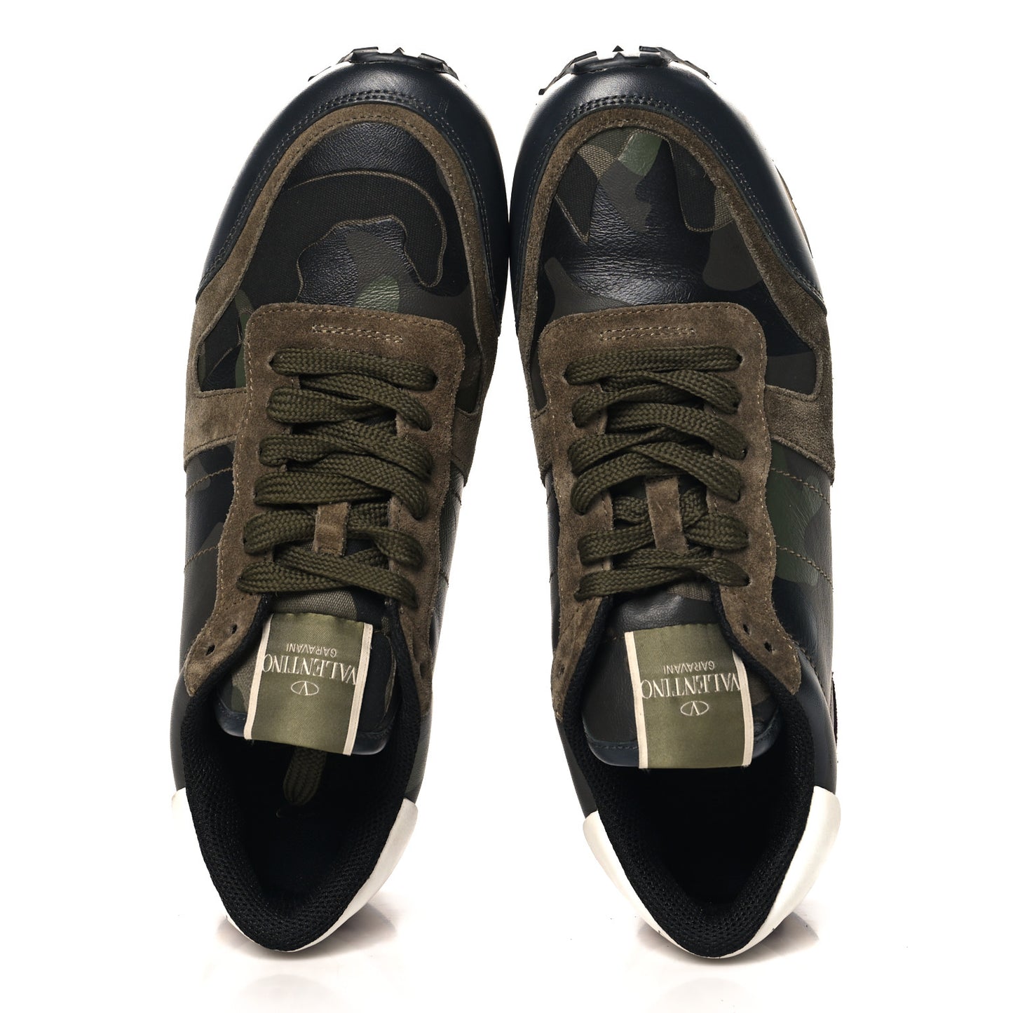 Nappa Suede Camouflage Womens Rockrunner Sneakers 40 Kaki Platine