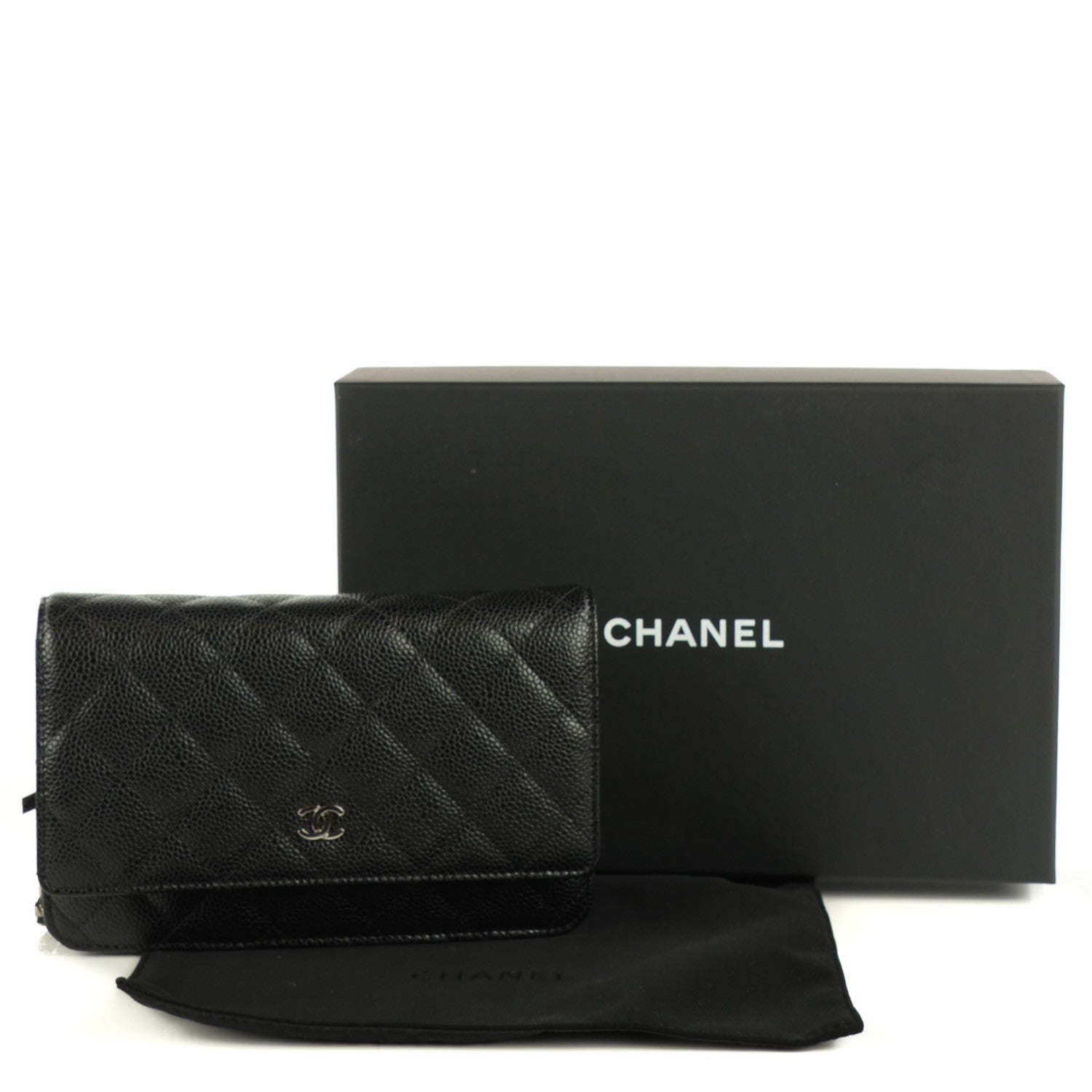 Chanel Caviar Quilted Wallet On Chain WOC Black 5 of 9