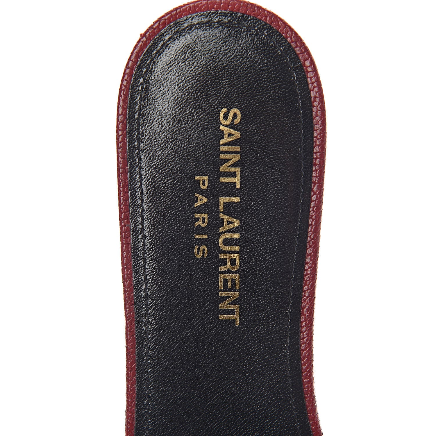 Saint Laurent Grain De Poudre Nu Pied 05 Slide Sandals 38.5 Red 7 of 9
