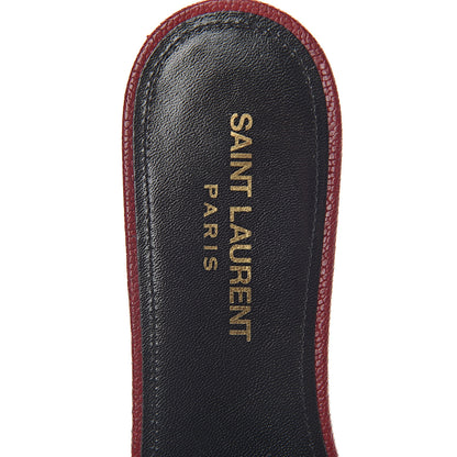 Saint Laurent Grain De Poudre Nu Pied 05 Slide Sandals 38.5 Red 7 of 9