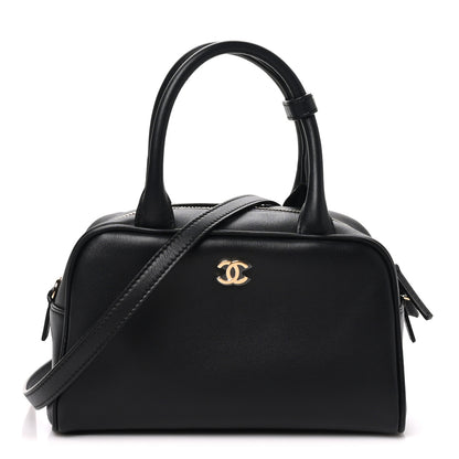 Chanel Calfskin Small Perfect Bowling Bag Black 1 of 11