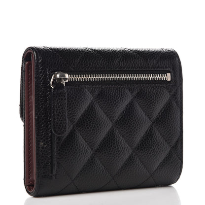Chanel Caviar Quilted Compact Flap Wallet Black 3 of 9