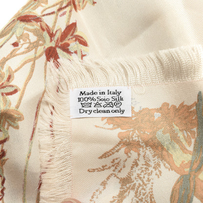 Christian Dior Toile De Jouy Carnivora Square Scarf Rose 4 of 4