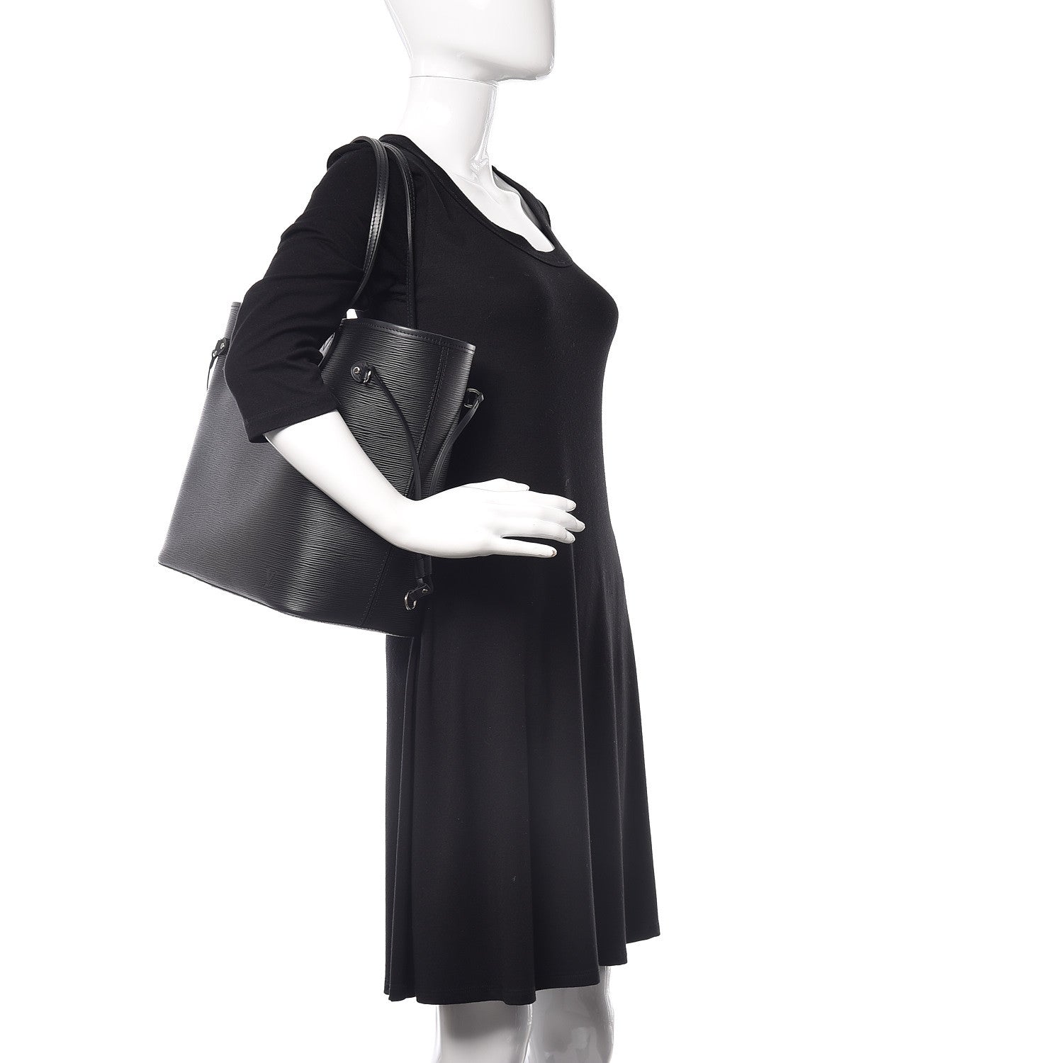 Louis Vuitton Epi Neverfull MM Black 2 of 11