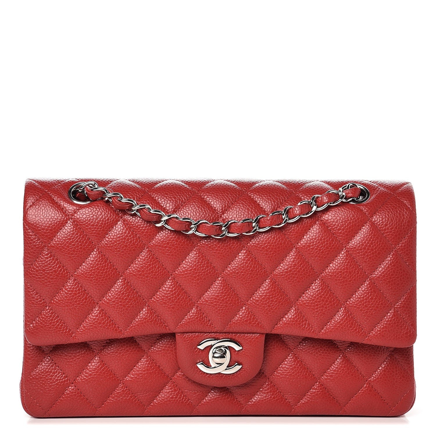 Chanel Caviar Quilted Medium Double Flap Red 1 of 13