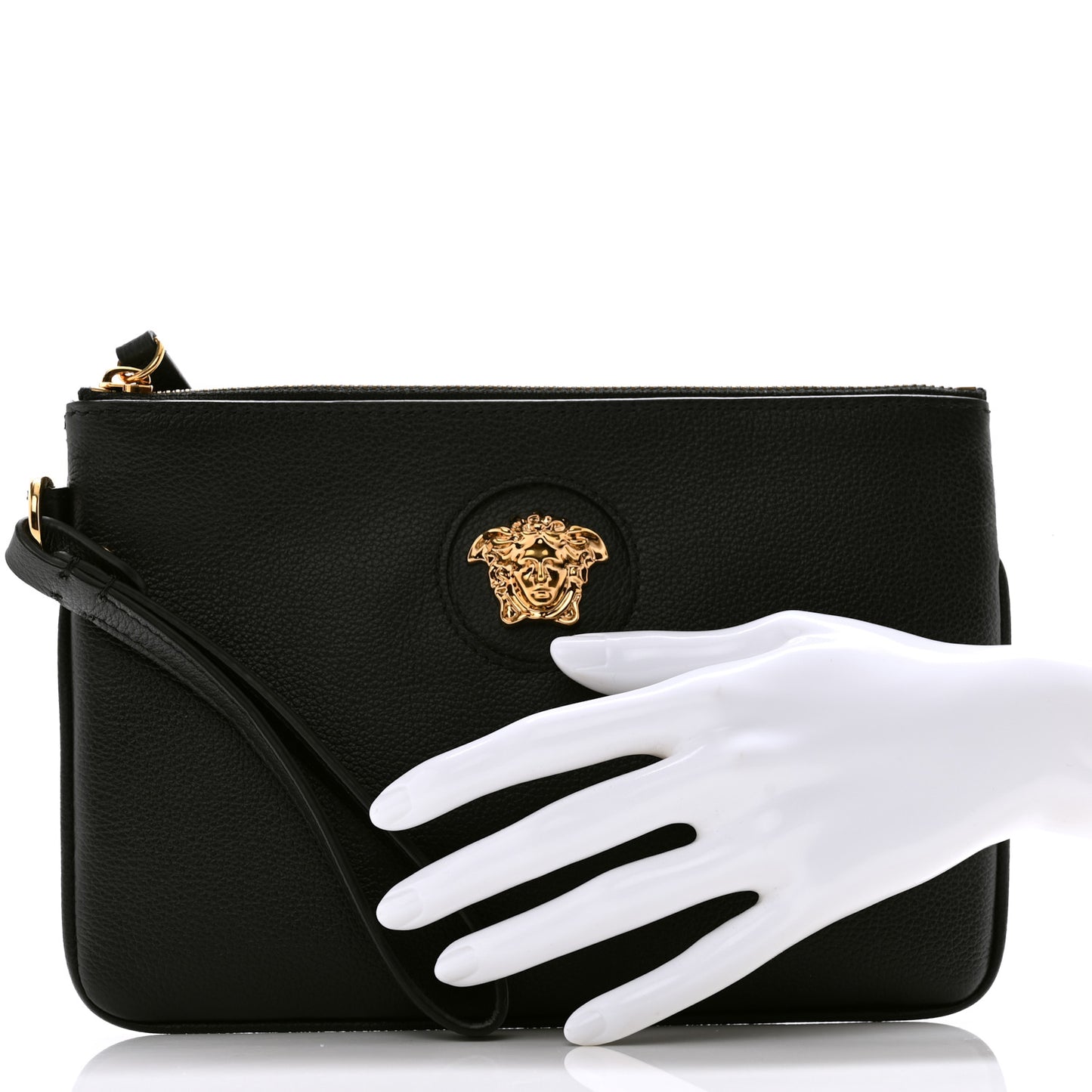 Grained Calfskin La Medusa Pouch Black