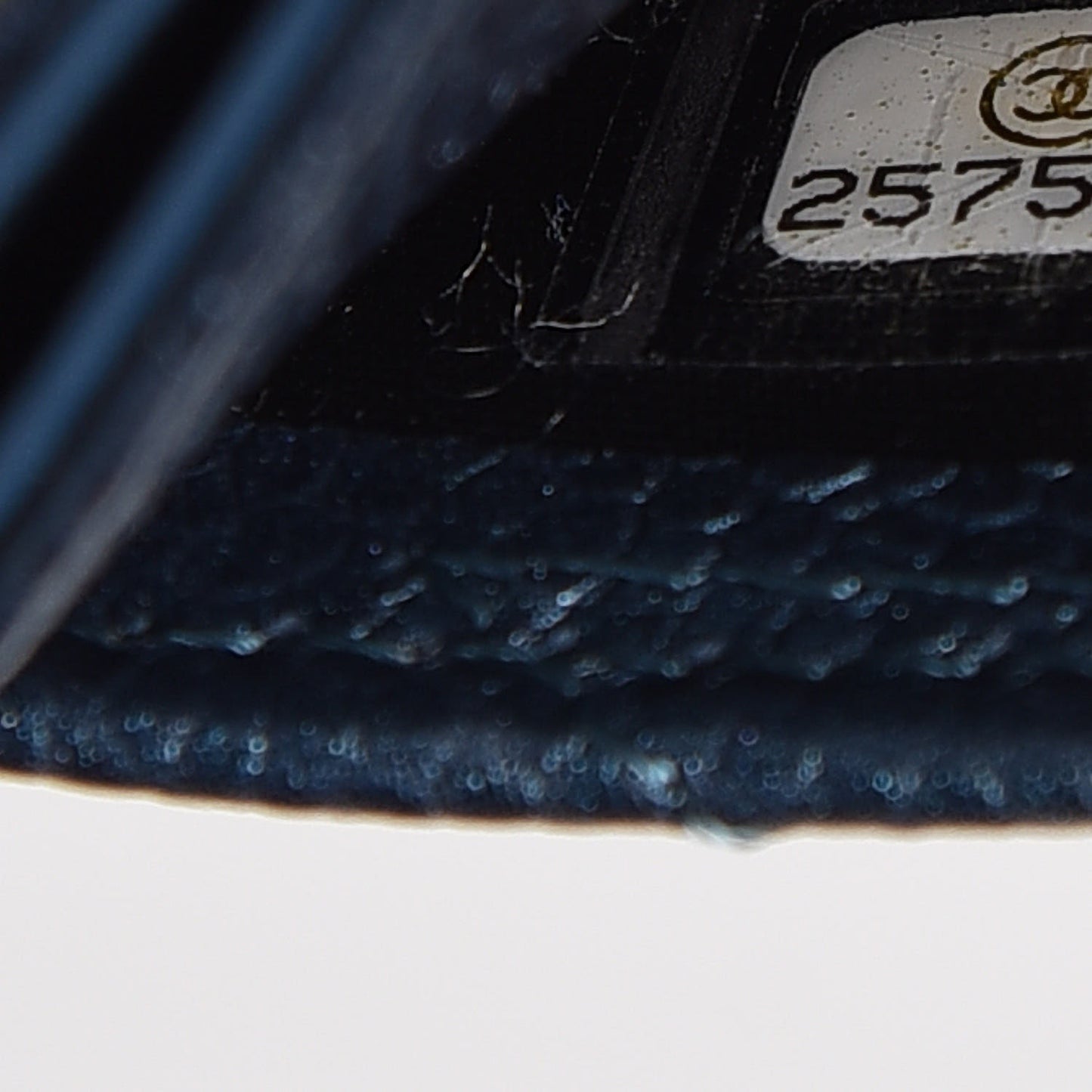 Metallic Caviar Quilted Card Holder Dark Blue