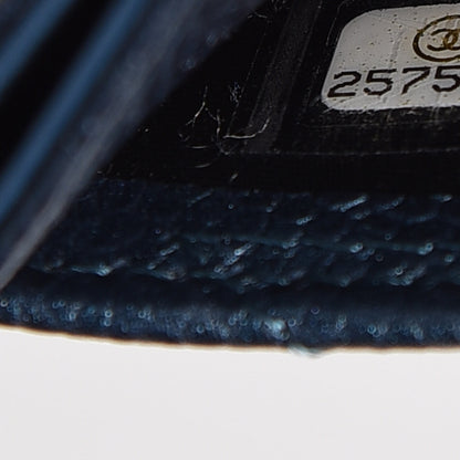 Chanel Metallic Caviar Quilted Card Holder Dark Blue 8 of 9