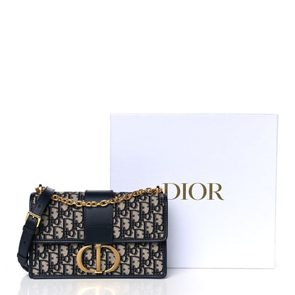 Christian Dior Oblique 30 Montaigne Chain Flap Bag Blue 12 of 12