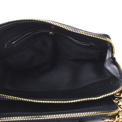 Miu Miu Nappa Matelasse Double Zip Chain Shoulder Bag Black 6 of 12