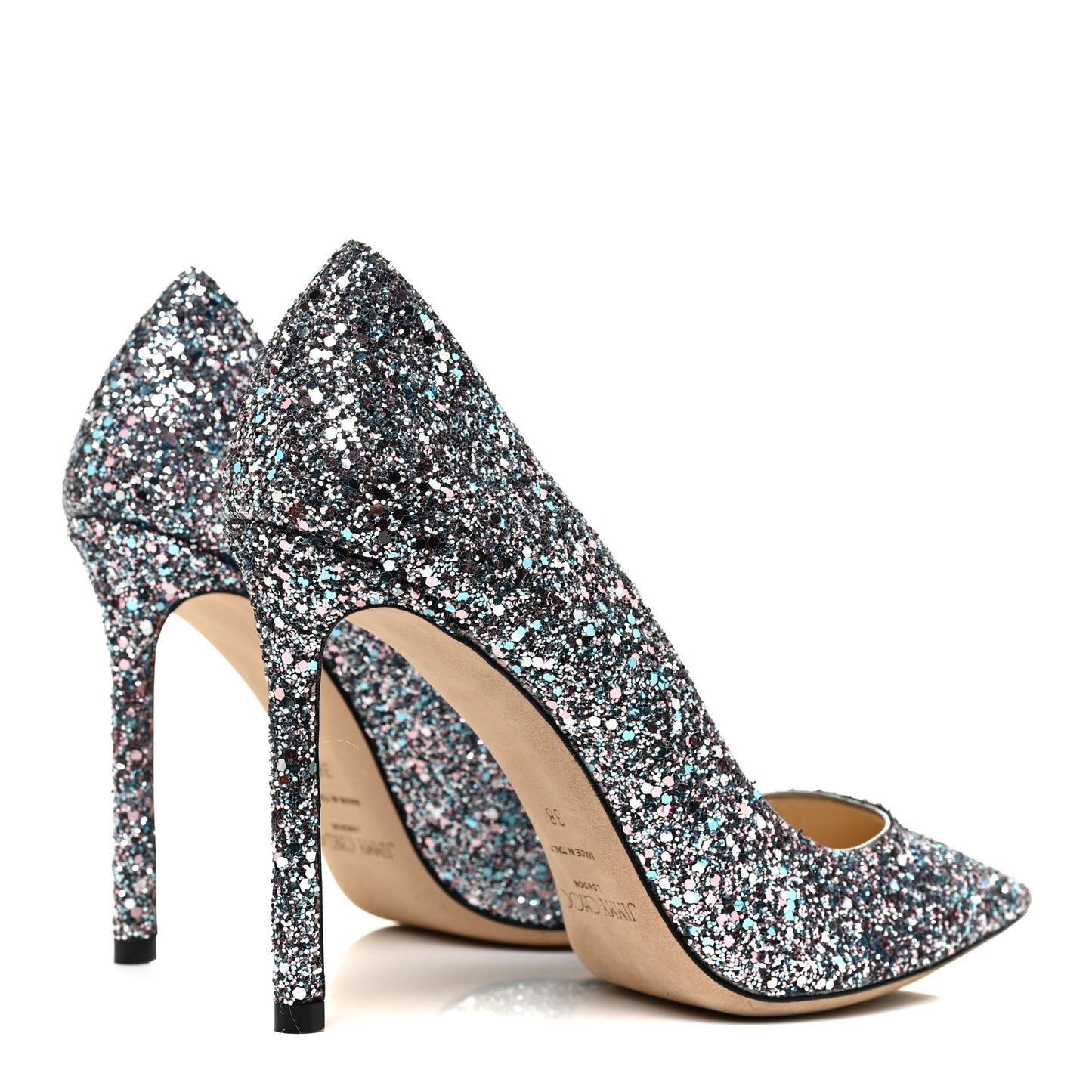 Glitter Pointy Toe Romy 85 Pumps 38 Bubblegum Mix