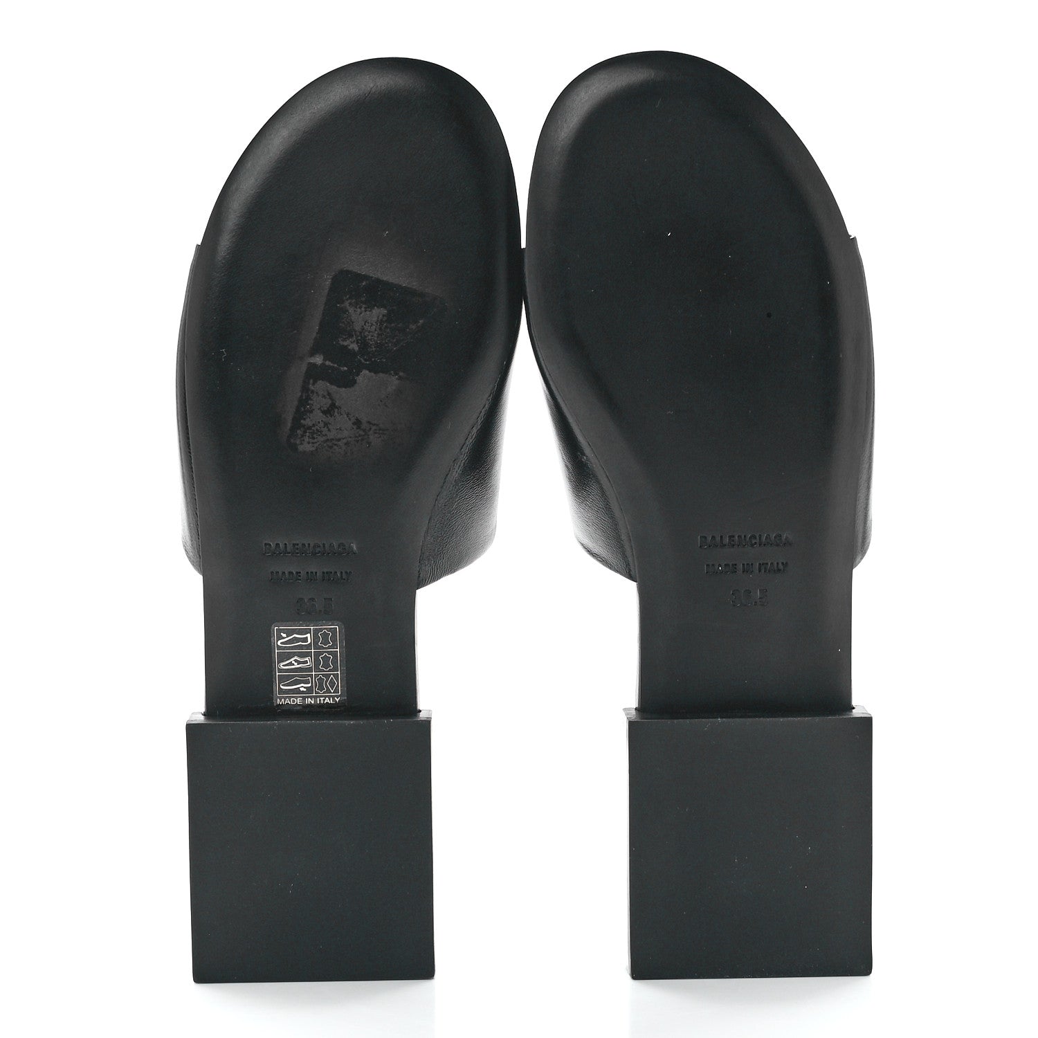 Balenciaga Nappa Soft Box Flat Sandals 36.5 Black White 5 of 9