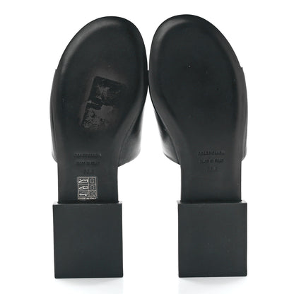 Balenciaga Nappa Soft Box Flat Sandals 36.5 Black White 5 of 9