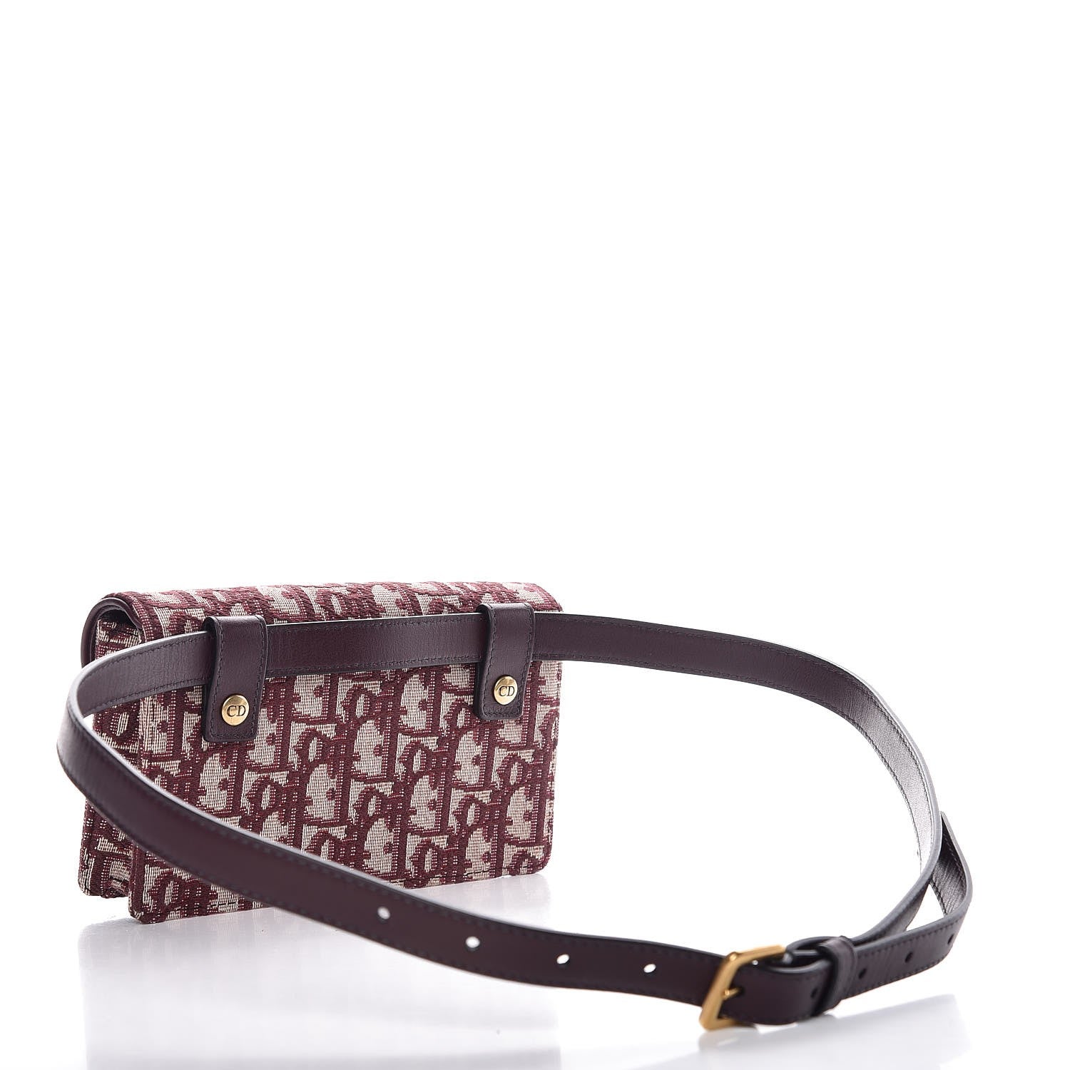 Christian Dior Oblique Saddle Belt Bag Bordeaux 3 of 8