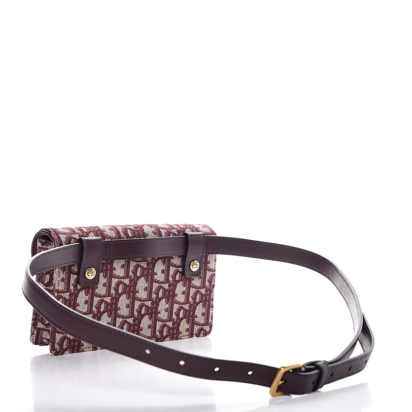 Oblique Saddle Belt Bag Bordeaux