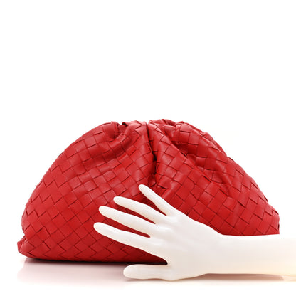 Bottega Veneta Nappa Maxi Intreccio The Pouch Oversized Clutch Red 2 of 9