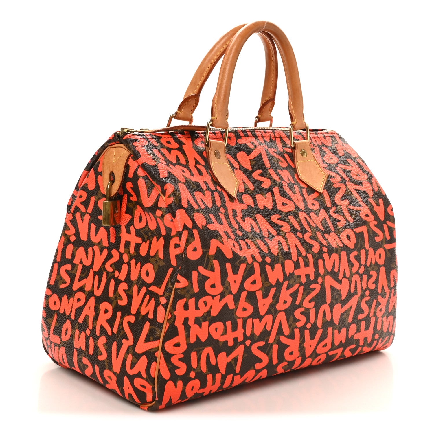 Louis Vuitton Monogram Graffiti Speedy 30 Orange 3 of 11